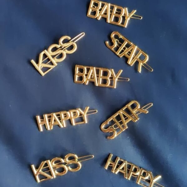 6 Pcs Assorted Korean Style letter Hairpin hair clip accessories