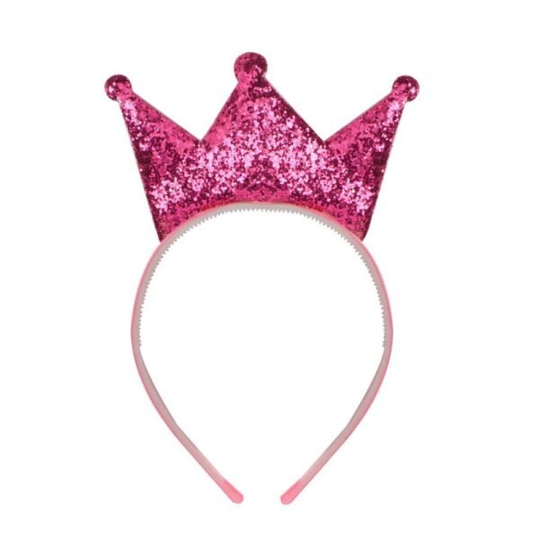 1 Pcs Cute Handmade Crown Hair Band Girl Shiny Sequins Crown Hair Accessories Kid Birthday Party Gifts