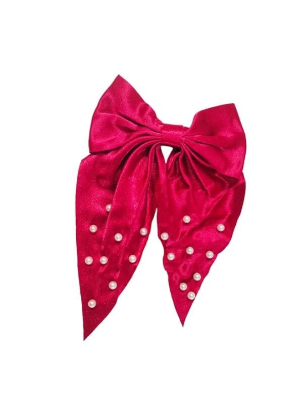 Large Size Butterfly bow shape hair clips with pearls for women and girls